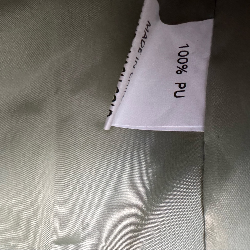 Pink diamond green blazer -pleather NWT - Picture 6 of 6